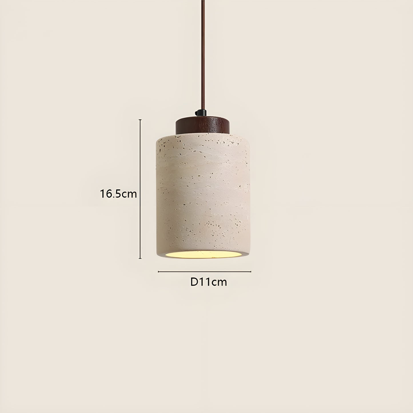 Modern Minimalist Travertine Pendant Light - Modefinity