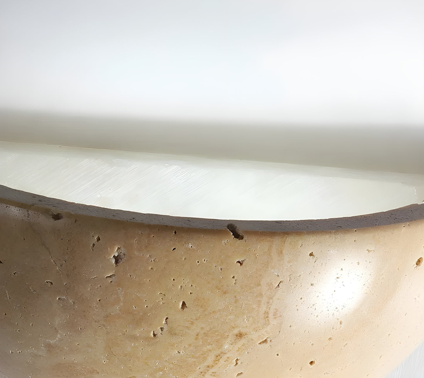 Half-Moon Travertine Wall Light - Modefinity