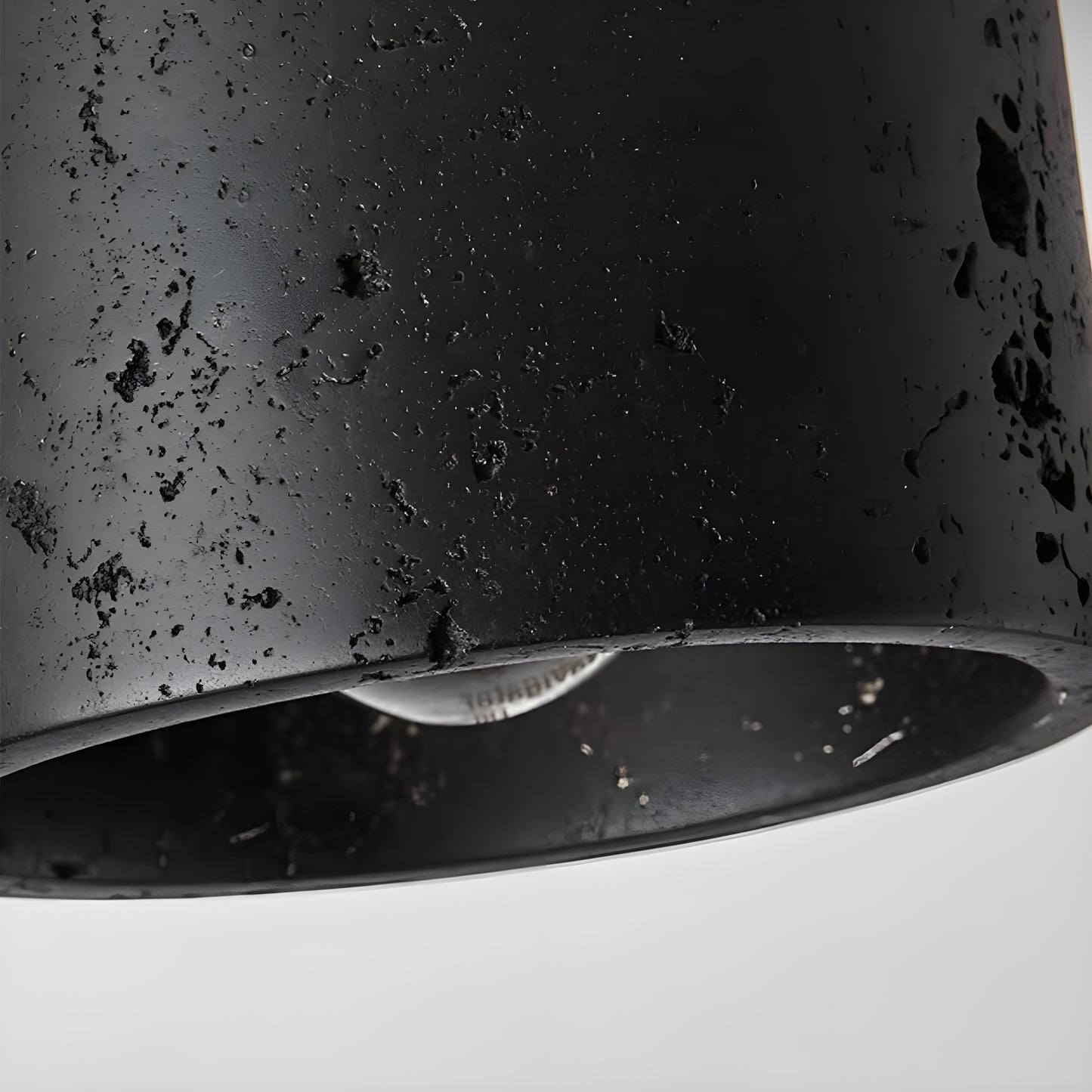 Travertine & Walnut Flush Mount Ceiling Light - Modefinity