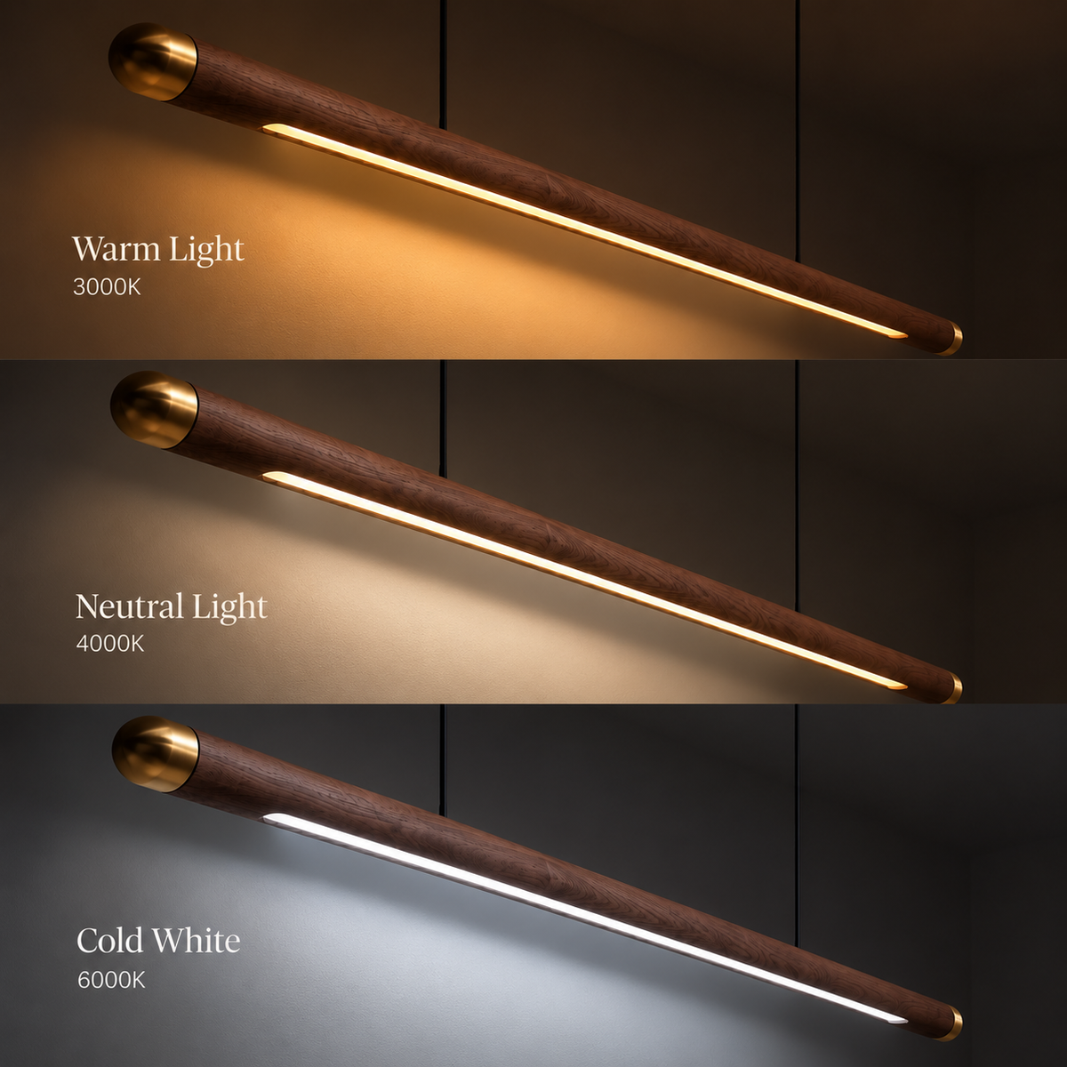 Minimalist Wooden LED Pendant Light