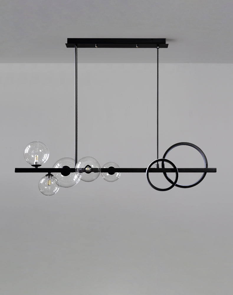 Modern Chandelier With Bubbles and LED RING - 2LCH6 - Modefinity