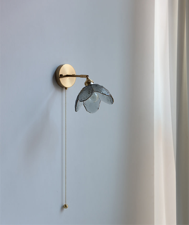 Glass Brass Wall Sconce Light - 238GBWL - Modefinity