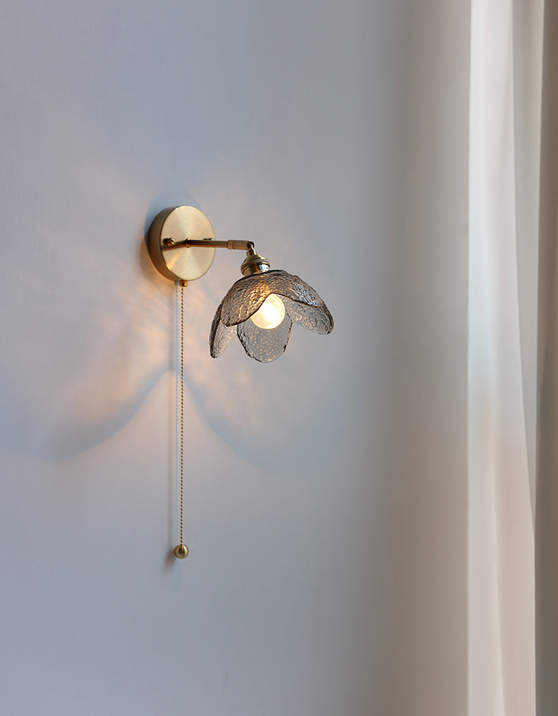 Glass Brass Wall Sconce Light - 238GBWL - Modefinity