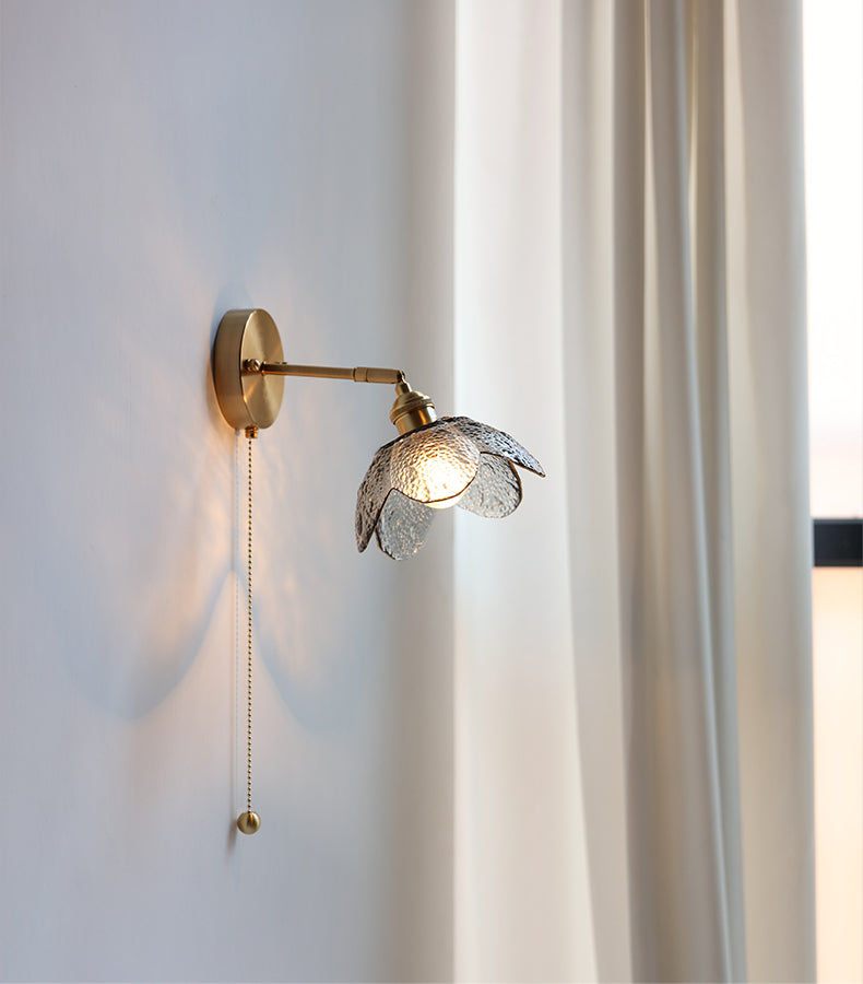 Glass Brass Wall Sconce Light - 238GBWL - Modefinity