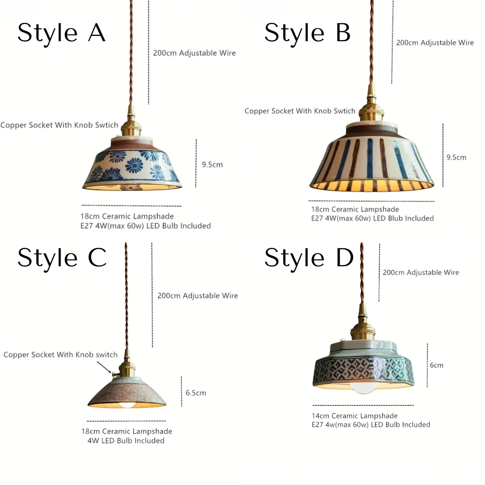 Handcrafted Ceramic Pendant Light - Modefinity