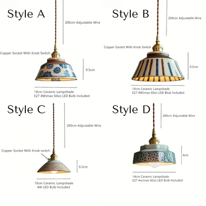 Handcrafted Ceramic Pendant Light - Modefinity