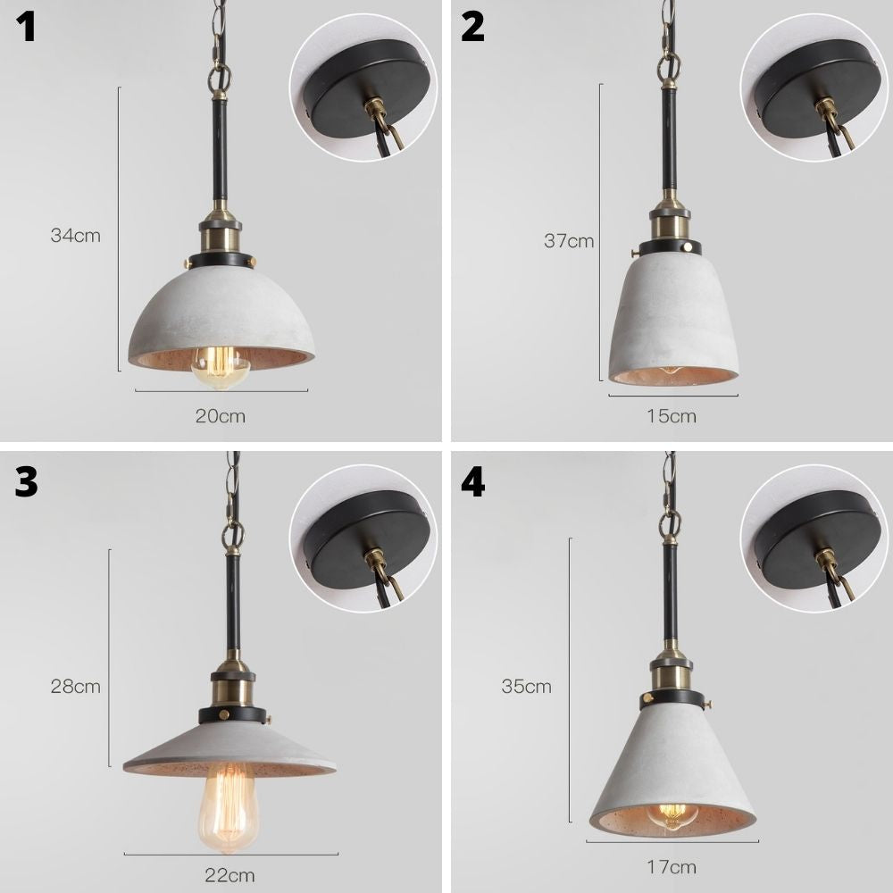 Retro Cement Pendant Light - 112CM - Modefinity