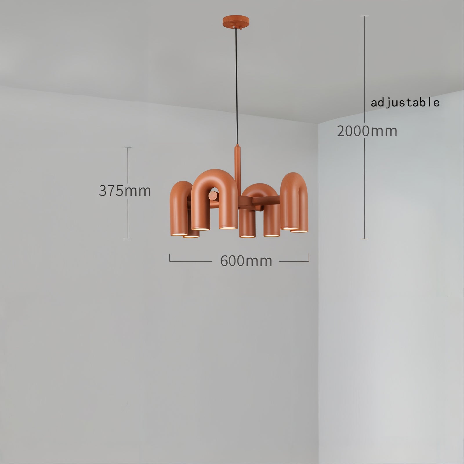 U-shaped Art Pendant Lamp for Home Decor - Modefinity