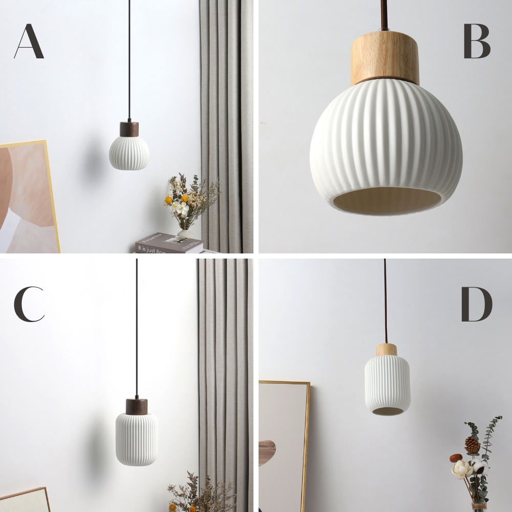 Wood Ceramic Pendant Light - 2094CPL - Modefinity