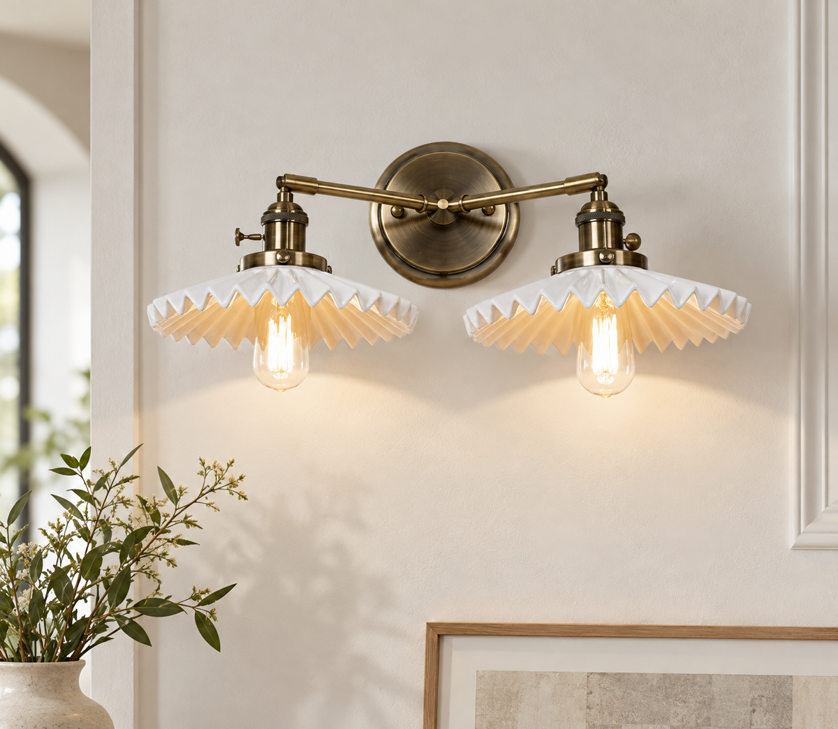 Green Patina Ceramic Double Light - 102CDL - Modefinity