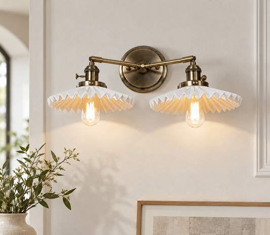 Green Patina Ceramic Double Light - 102CDL - Modefinity