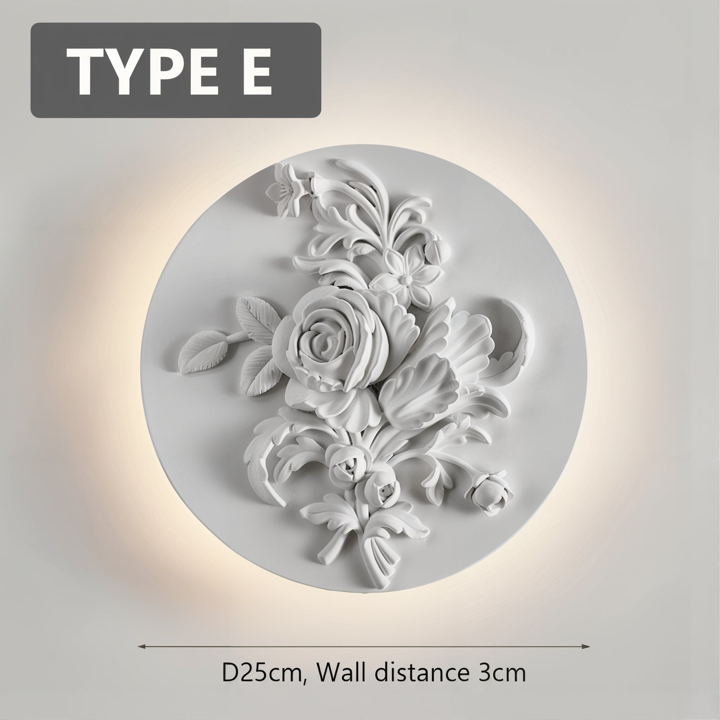 Baroque Floral Medallion Wall Light