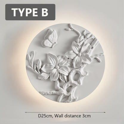 Baroque Floral Medallion Wall Light