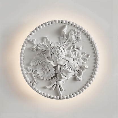 Baroque Floral Medallion Wall Light