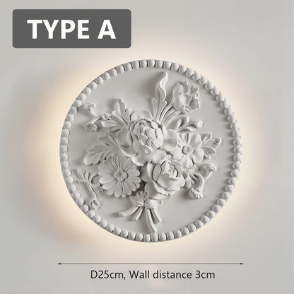 Baroque Floral Medallion Wall Light