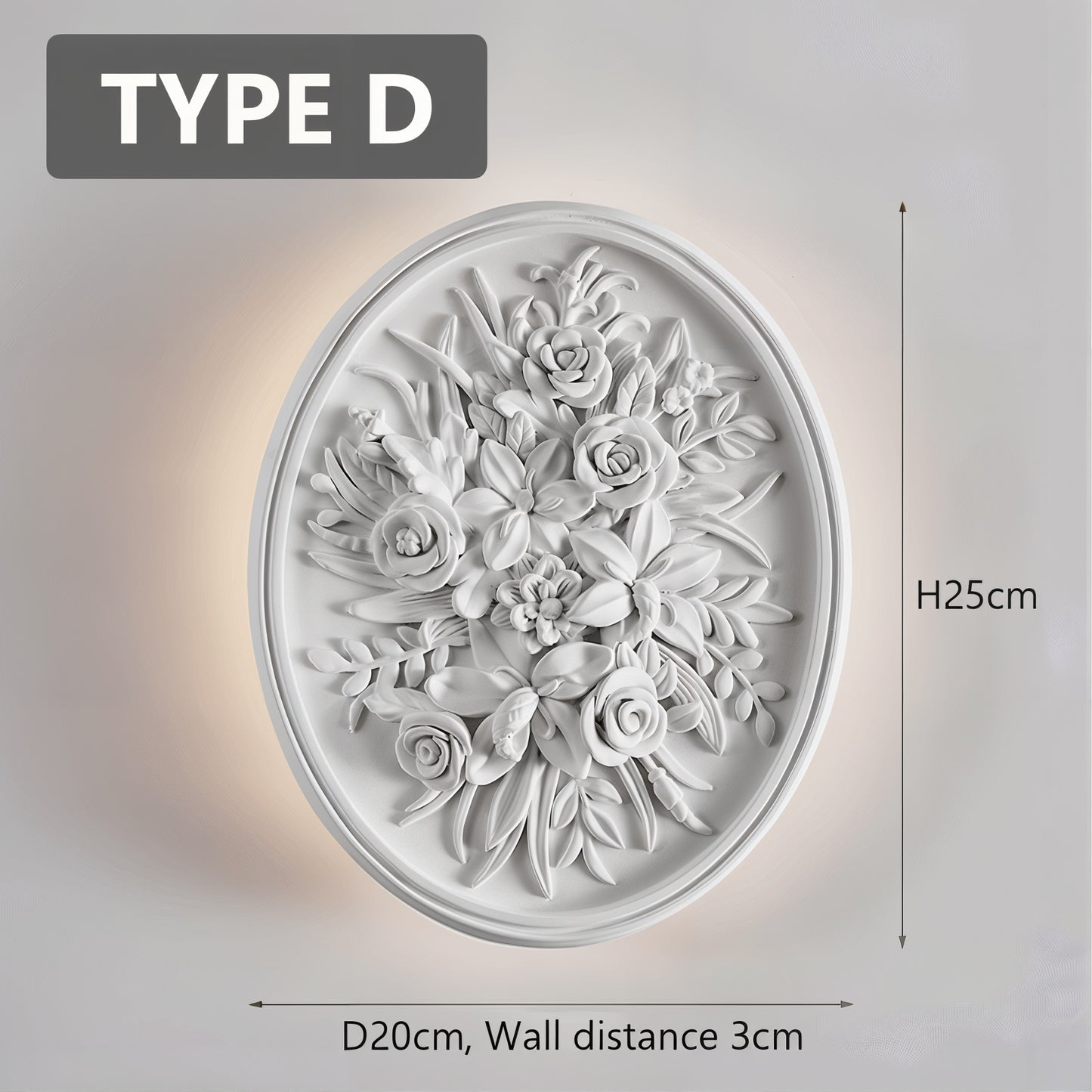 Baroque Floral Medallion Wall Light