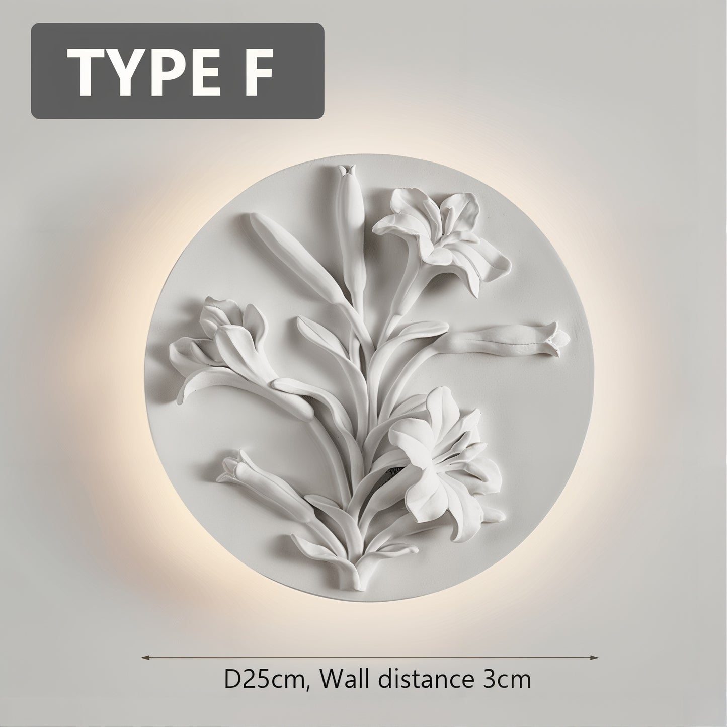 Baroque Floral Medallion Wall Light