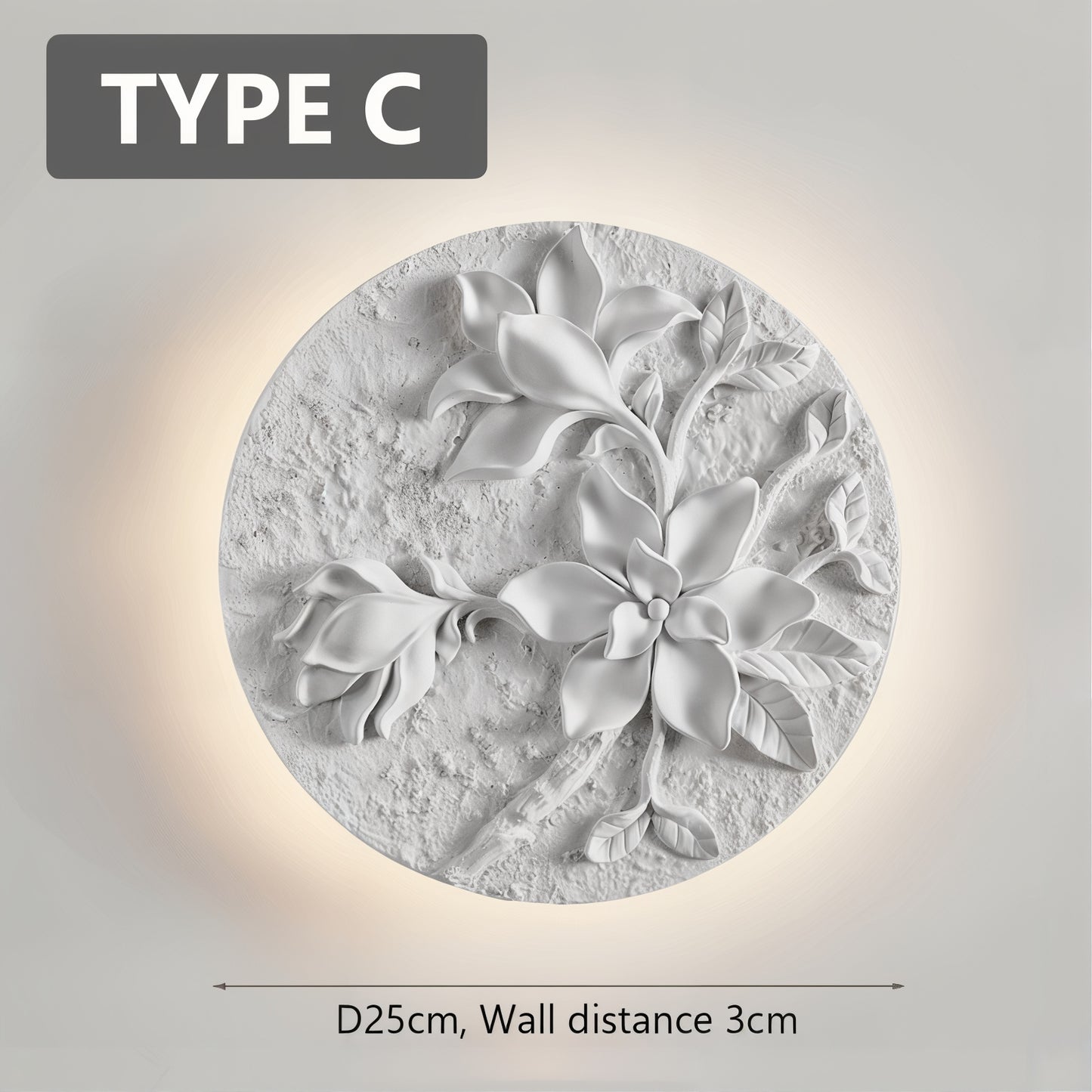 Baroque Floral Medallion Wall Light