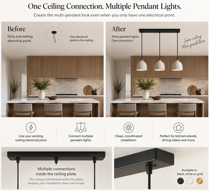 Multi-Light Ceiling Plate for Pendant Lights