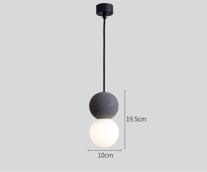 Gray Globe Cement Pendant Light - 111CM - Modefinity