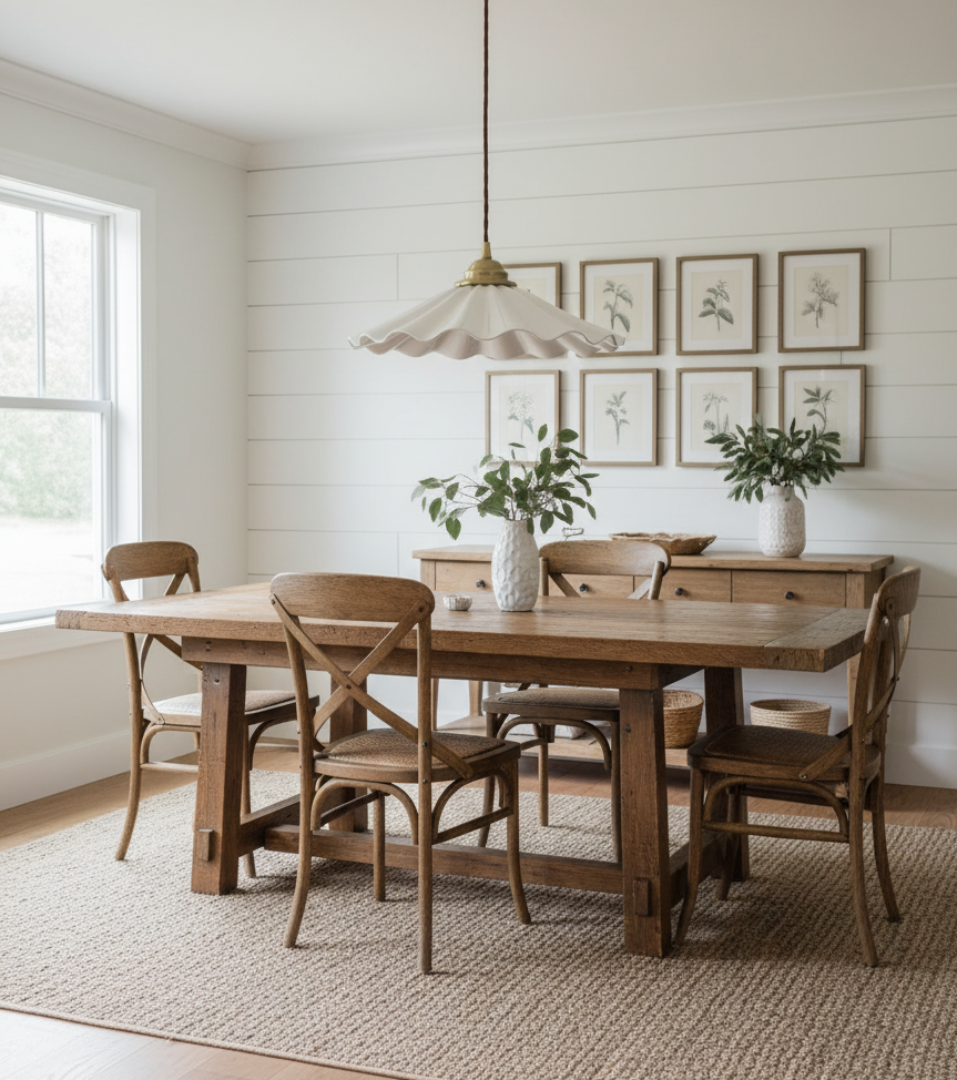 Elegant Wave Pendant Light with Brass Socket & Brown Cord – Soft Ivory Ceramic Shade - Modefinity