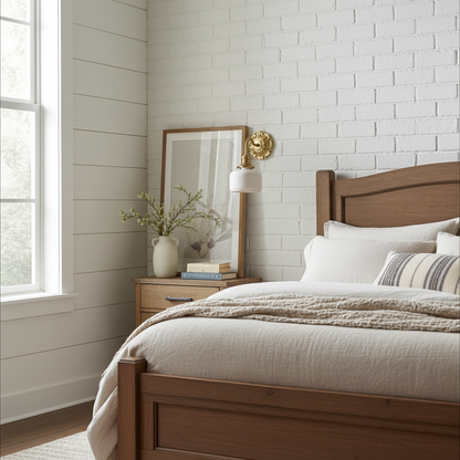 Antique Brass Wall Sconce with White Ceramic Shade - Rustic Style