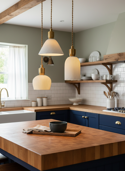 Japandi Style Ceramic Pendant Light - 201CPL - Modefinity