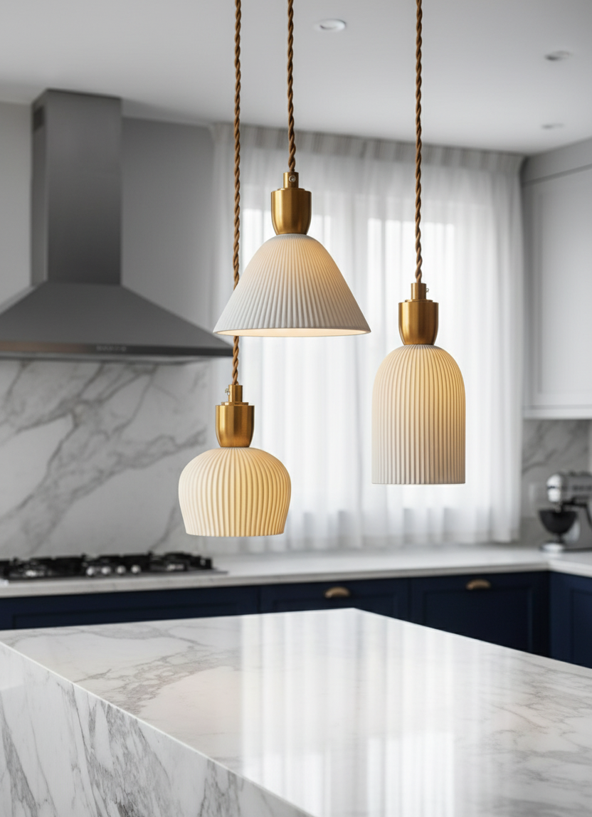 Japandi Style Ceramic Pendant Light - 201CPL - Modefinity