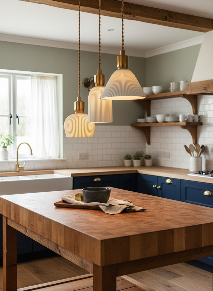 Japandi Style Ceramic Pendant Light - 201CPL - Modefinity