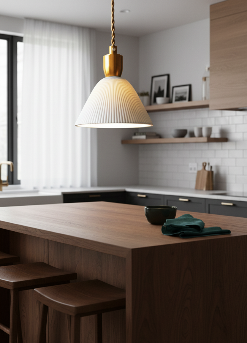 Japandi Style Ceramic Pendant Light - 201CPL - Modefinity