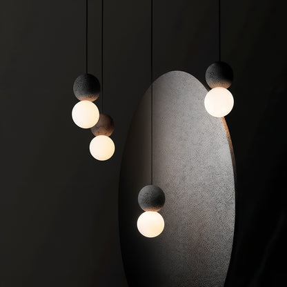 Cement Pendant Light and Wall Light