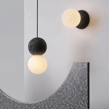 Cement Pendant Light and Wall Light