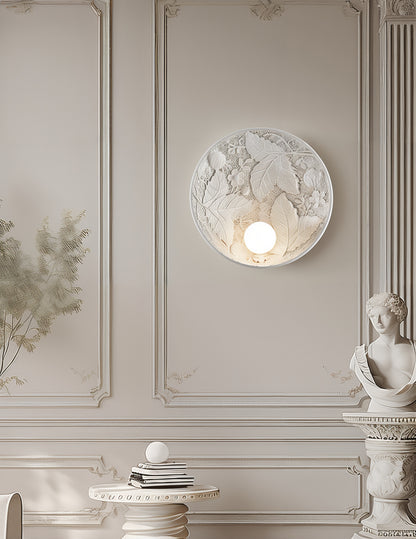 Floral Embossed Decorative Wall Light