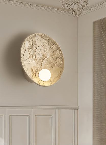 Floral Embossed Decorative Wall Light