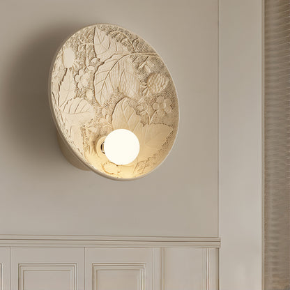 Floral Embossed Decorative Wall Light