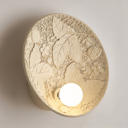 Floral Embossed Decorative Wall Light