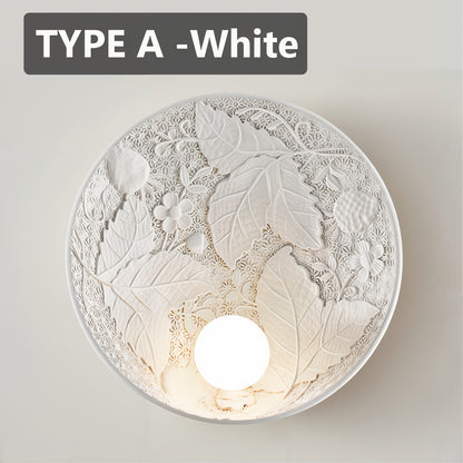 Floral Embossed Decorative Wall Light