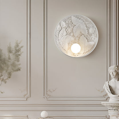 Floral Embossed Decorative Wall Light