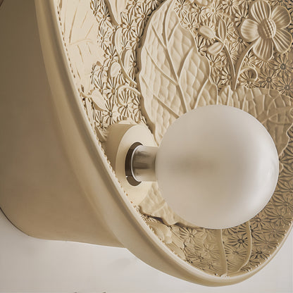 Floral Embossed Decorative Wall Light