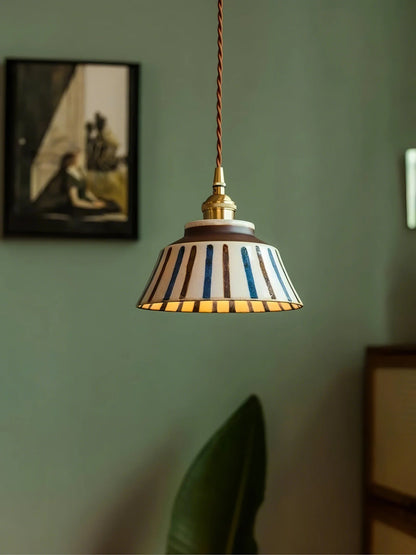 Hand-Painted Ceramic Pendant Light - Modefinity