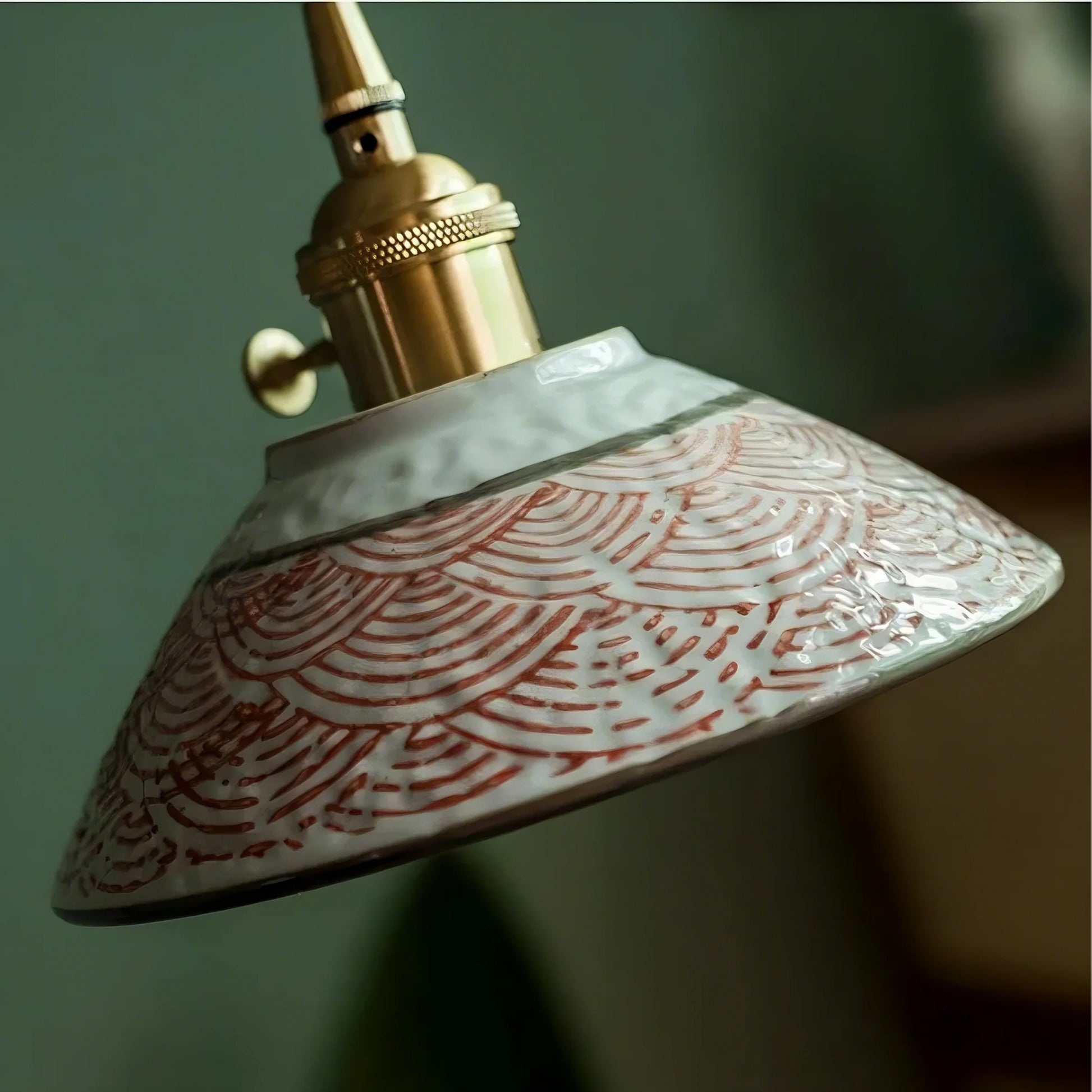 Hand-Painted Ceramic Pendant Light - Modefinity