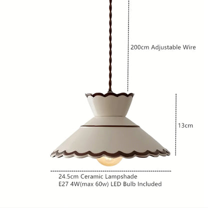 Beige Ceramic Pendant Light - Modefinity