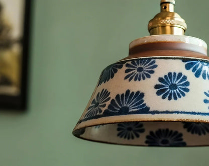 Hand-Painted Ceramic Pendant Light - Modefinity