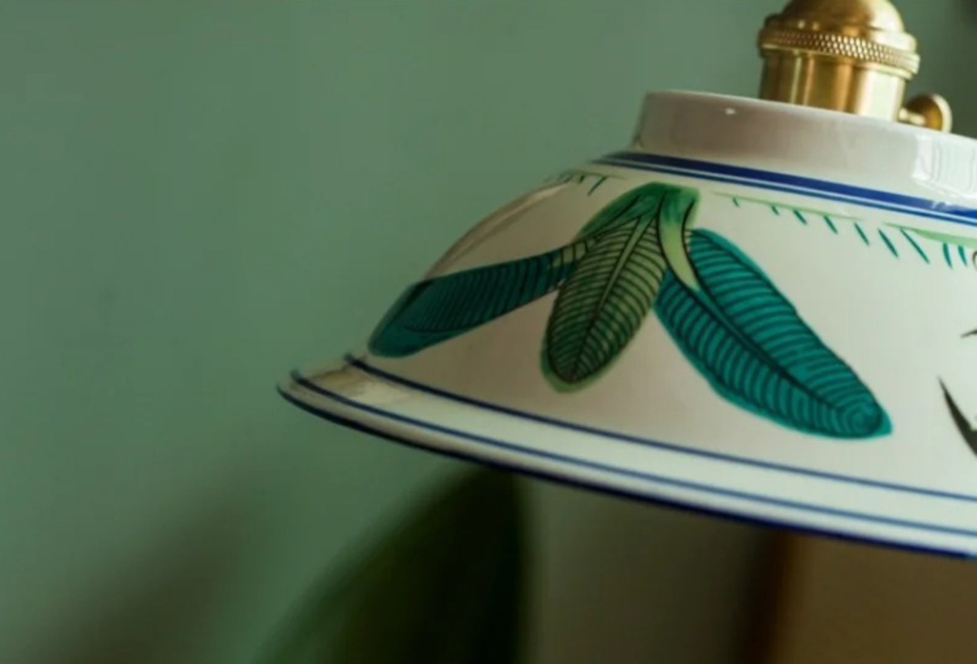 Hand-Painted Floral Ceramic Pendant Light - Modefinity