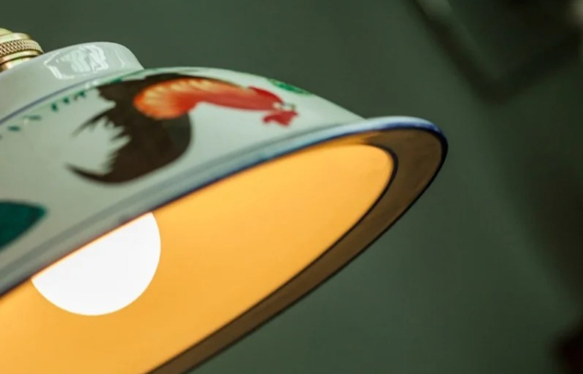 Hand-Painted Floral Ceramic Pendant Light - Modefinity