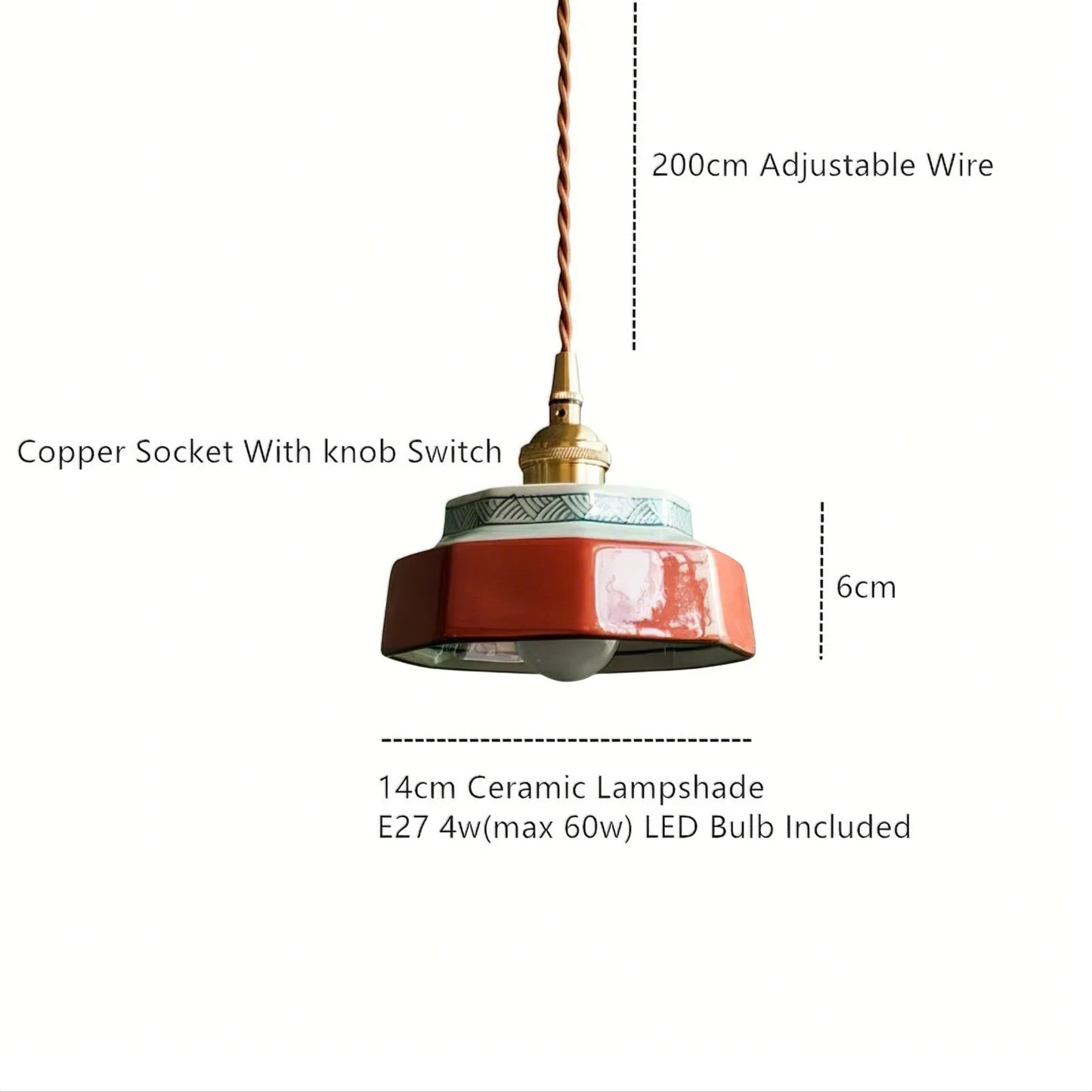 Handcrafted Ceramic Pendant Light - Modefinity