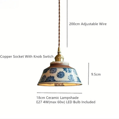 Handcrafted Vintage Ceramic Pendant Light - Modefinity