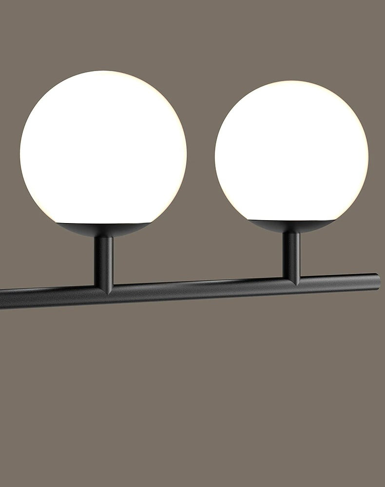 Modern Chandelier With Clear Frosted Globes - 2LCH5 - Modefinity