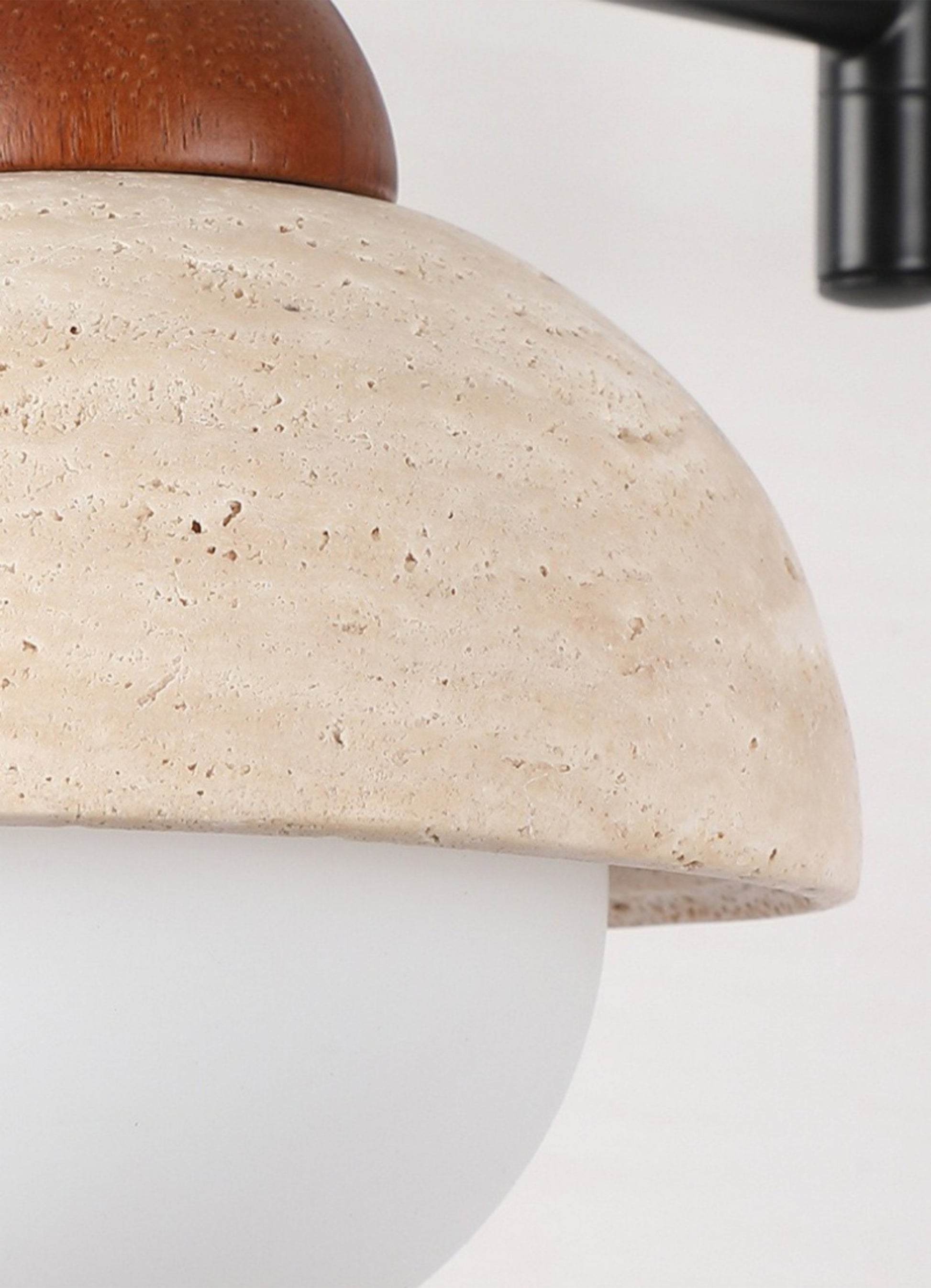 Industrial Stone & Wood Swing Arm Wall Light - Modefinity