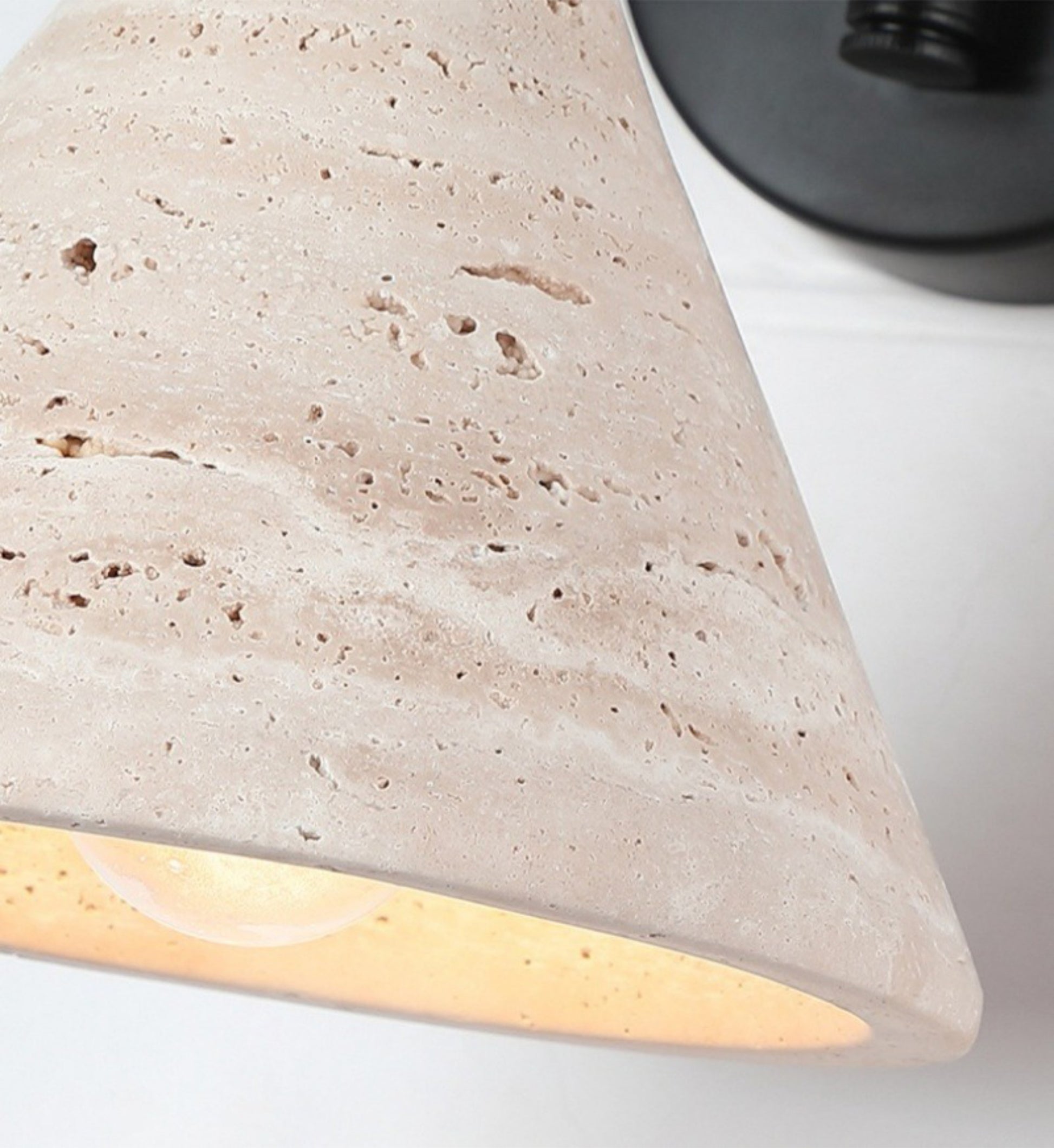 Industrial Stone & Wood Swing Arm Wall Light - Modefinity